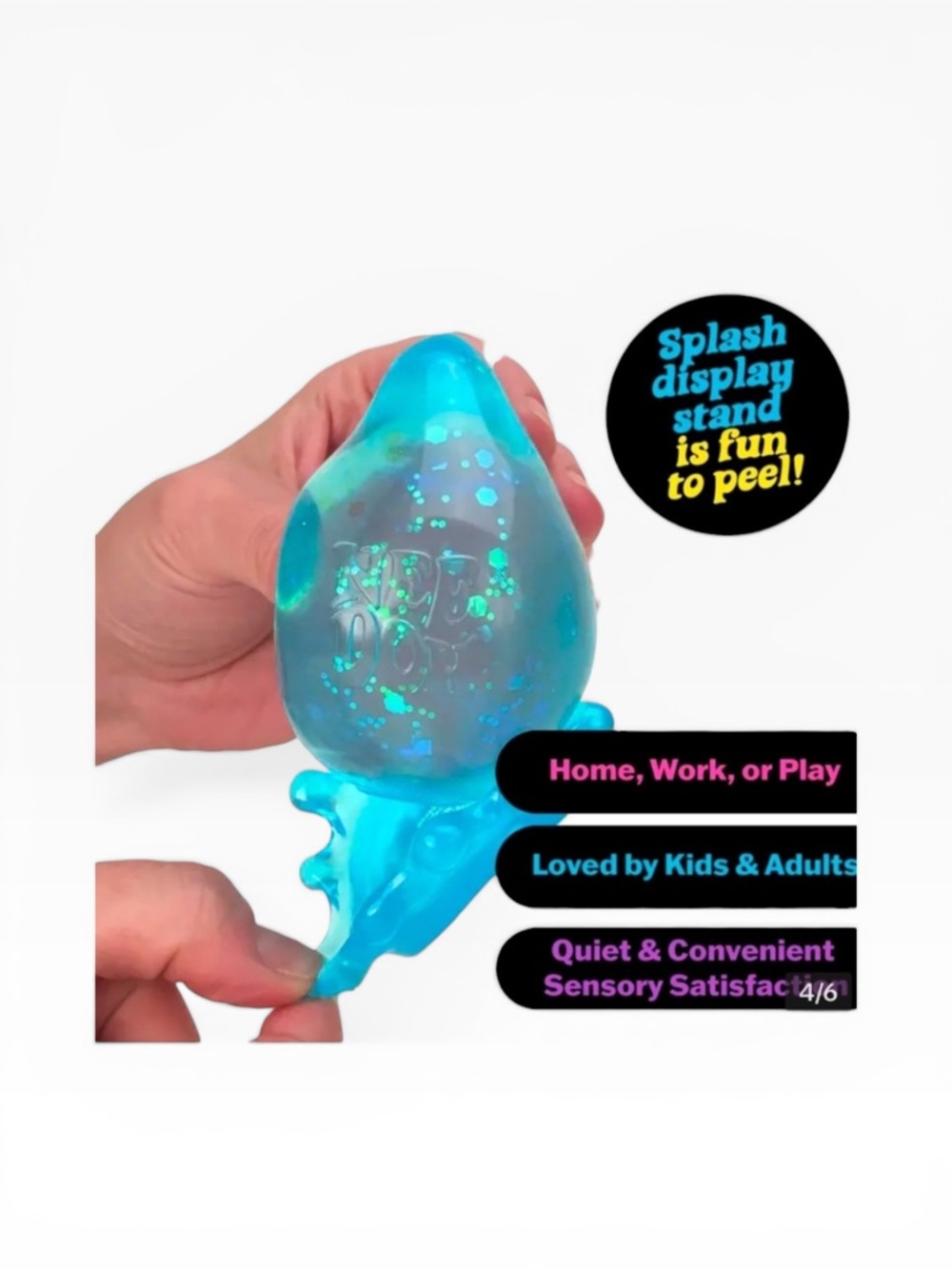 NeeDoh Dream Drop Viral Squish Stress Toy in Blue - NIB